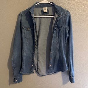 &Denim denim button up shirt